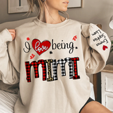 Lofaris I Love Being Mimi Christmas Custom Name Sweatshirt